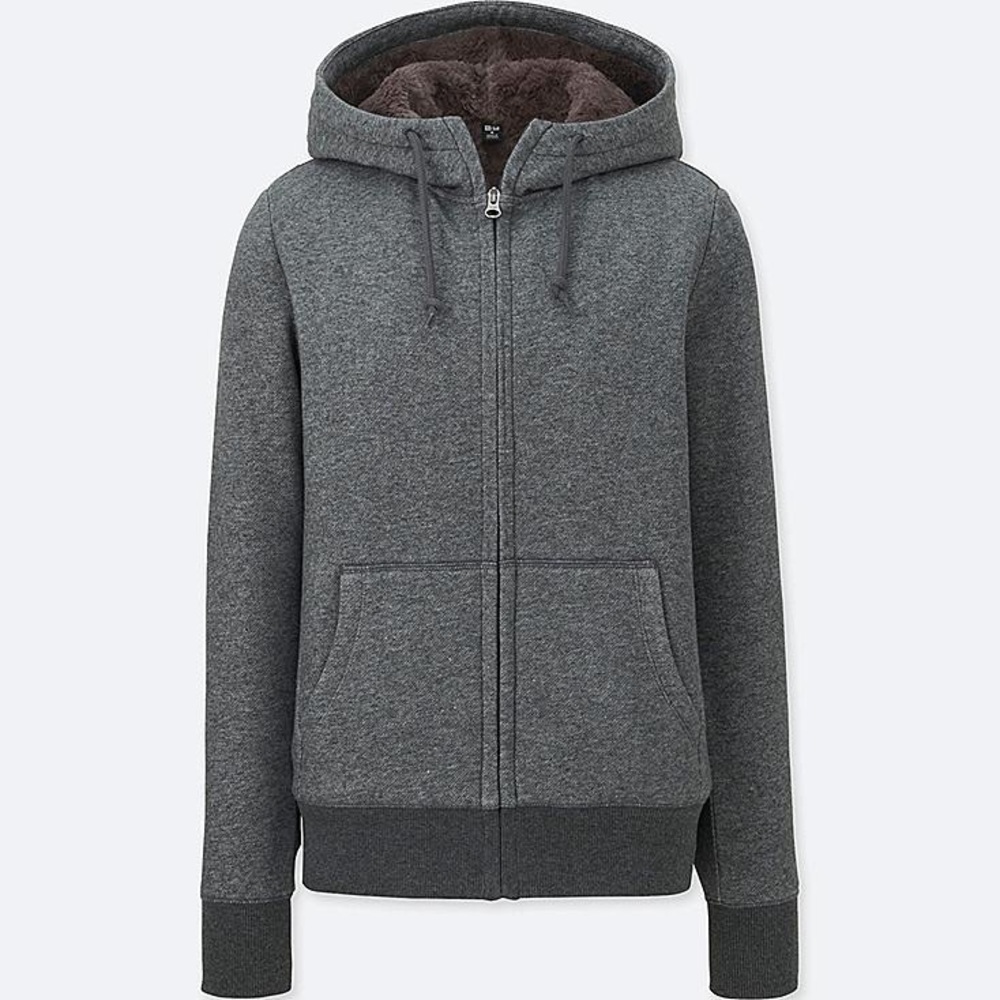 Uniqlo fleece-lined full-zip hoodie